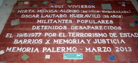 Homenaje Baldosa en Domicilio