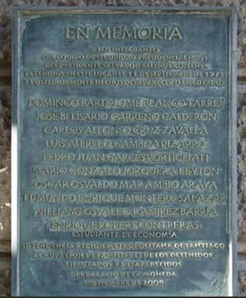 Intendencia  Santiago - Homenaje